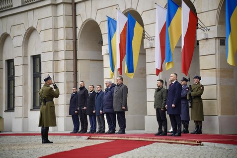 Oficjalne powitanie Prezydenta Ukrainy Wołodymyra Zełenskiego